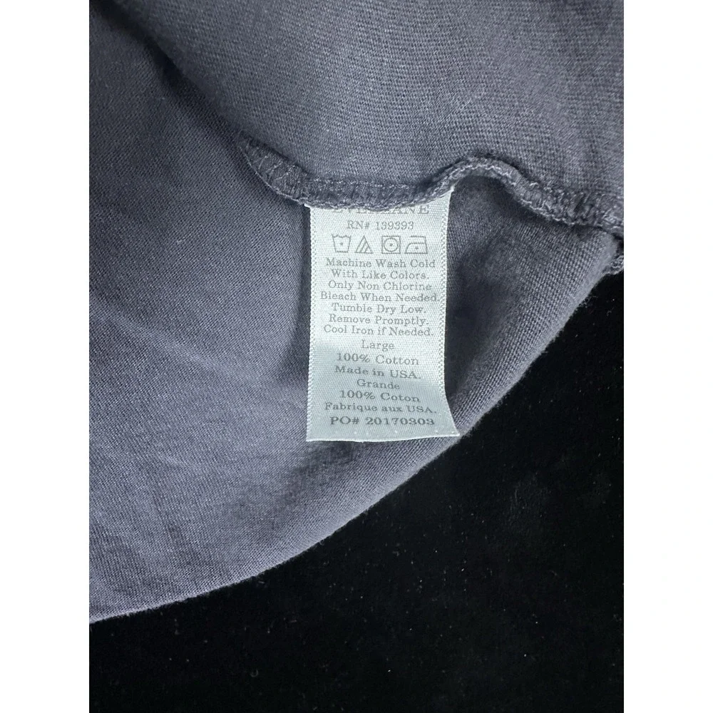 Everlane "100% Human" Short Sleeve T Shirt Mens L Black Slogan Print Casual - Picture 4 of 7